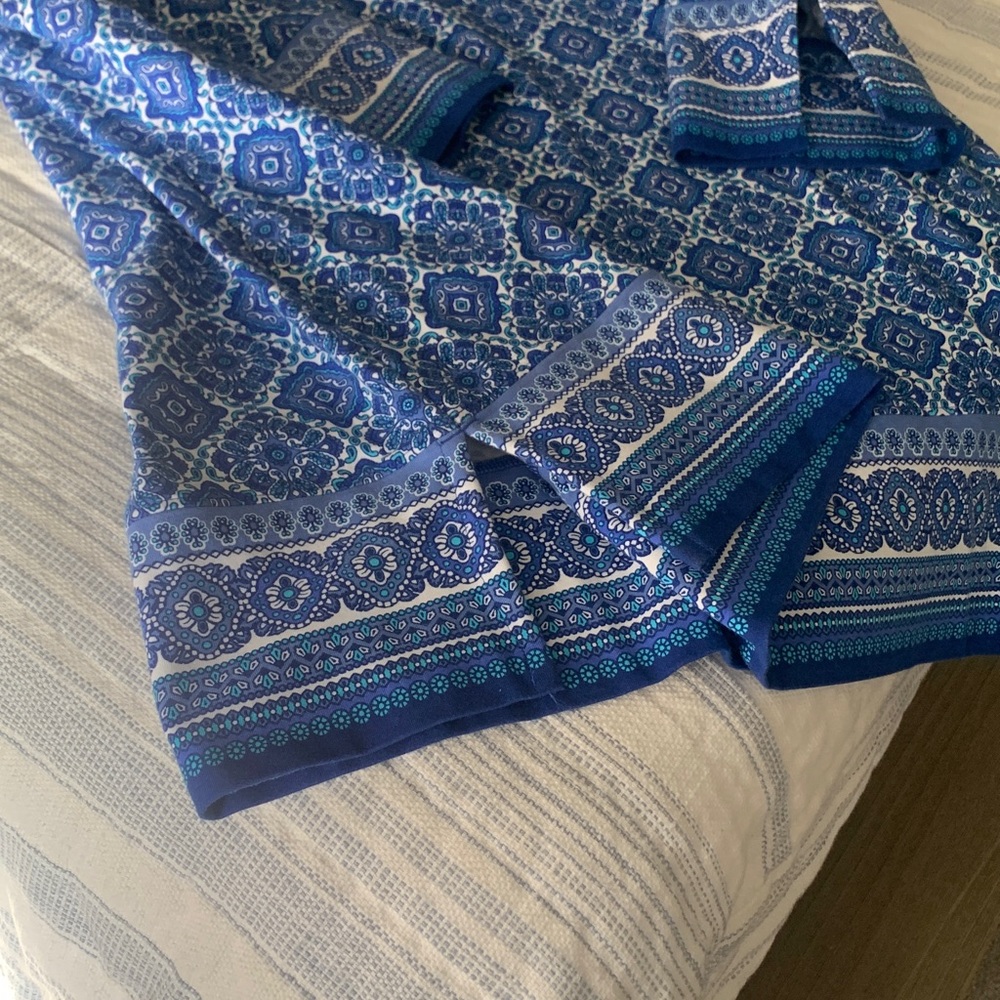 Coolibar Blue Patterned Notch-Neck Tunic - Picture 6 of 6